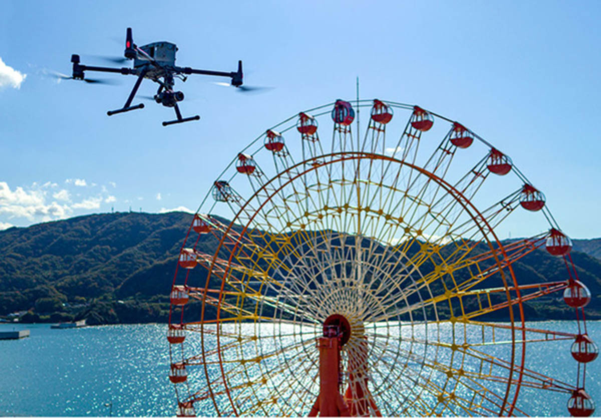 ドローンで観覧車の点検を効率化！DJIが検証を実施