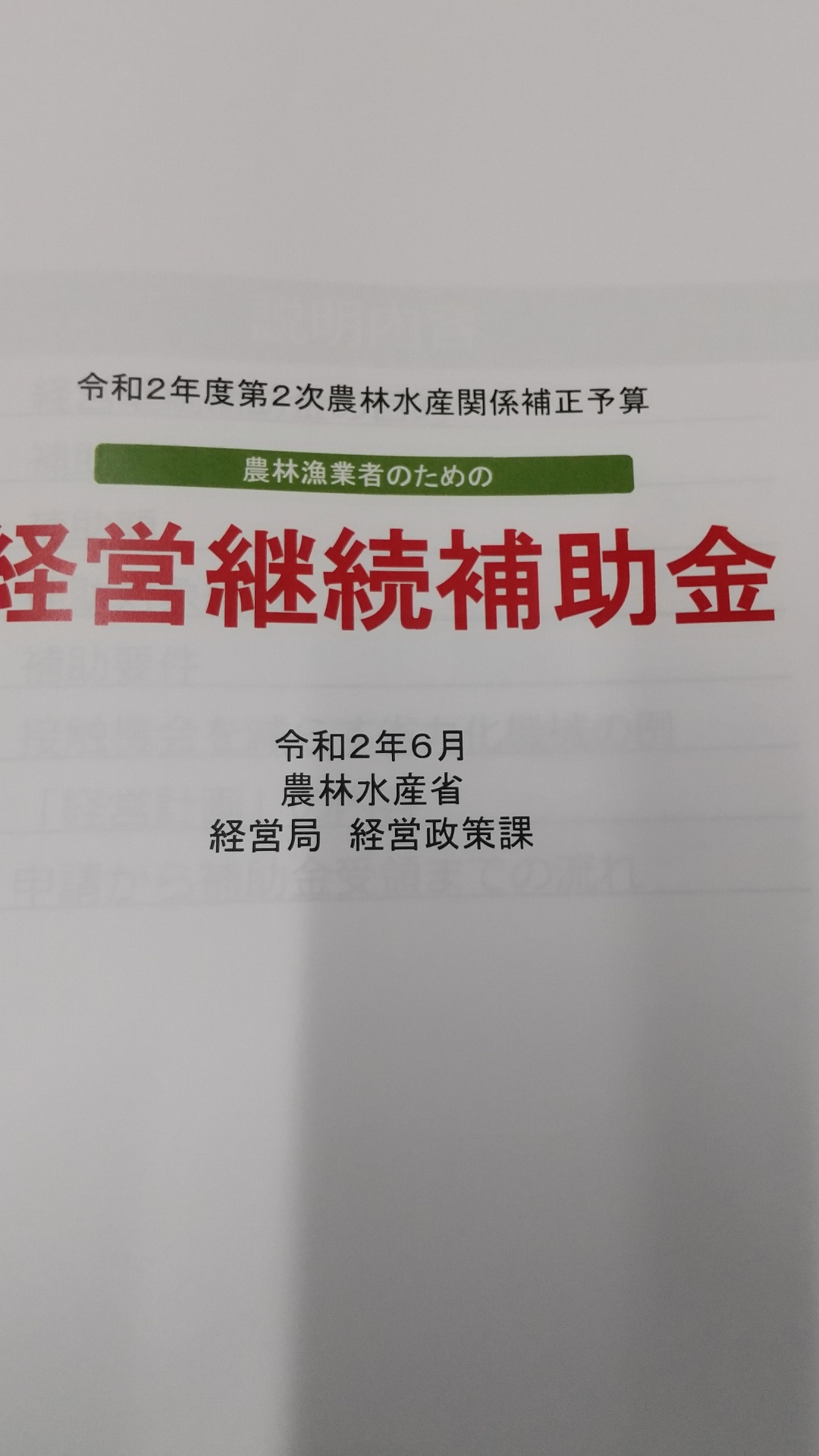 農林漁業者のための経営継続補助金　農薬散布ドローンもその対象。